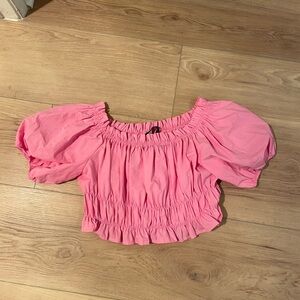 Zara Pink Puff Sleeve Blouse